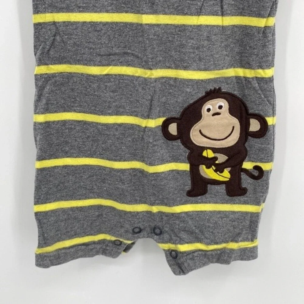 Carters Boys 12 month Snap Bottom Romper One Piece Summer Outfit Monkey